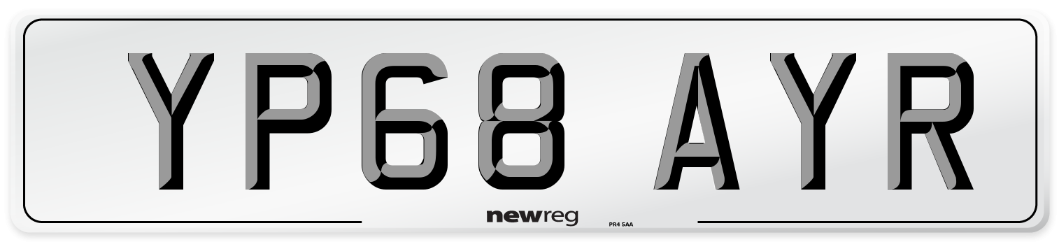 YP68 AYR Number Plate from New Reg